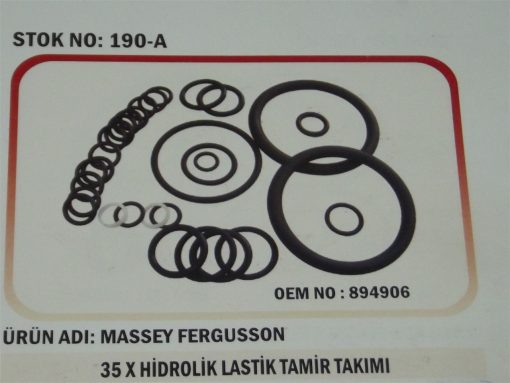 Massey Ferguson 35X/65 Hidrolik Lastik Tamir Takım (190-A) Karadeniz 894906 21005