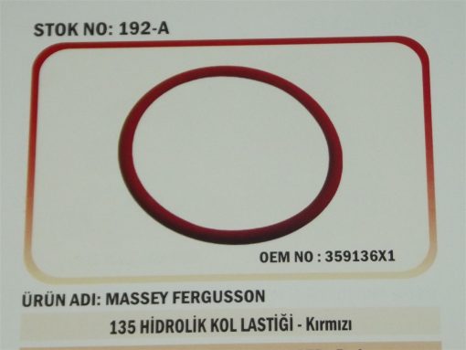 Massey Ferguson 135/165 Hidrolik Kol Lastik Kırmızı (192-A) Karadeniz 359136x1 21108