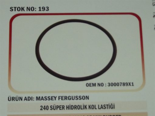 Massey Ferguson 240/255T/398 Hidrolik Kol Lastiği Süper (193) Karadeniz 3000789x1 21111