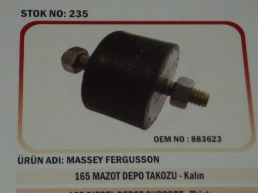 Massey Ferguson 165/175/185/65 Mazot Depo Takozu Kalın (24.5 Mm) (235) Karadeniz 883623 21261