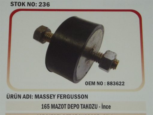 Massey Ferguson 165/175/185/65 Mazot Depo Takozu İnce (19 Mm) (236) Karadeniz 883622 21263