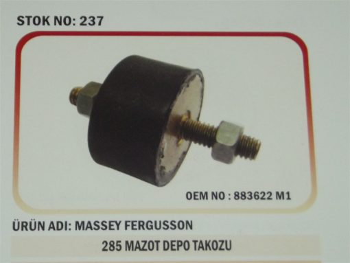 Massey Ferguson 285/265/275 Mazot Depo Takozu (20.5 Mm) (237) Karadeniz 3148108 21266
