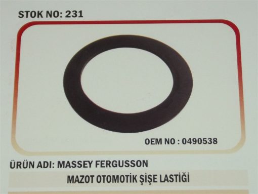 Massey Ferguson Mf Mazot Otomatik Şişe Lastiği (231) Karadeniz 0490538 21271