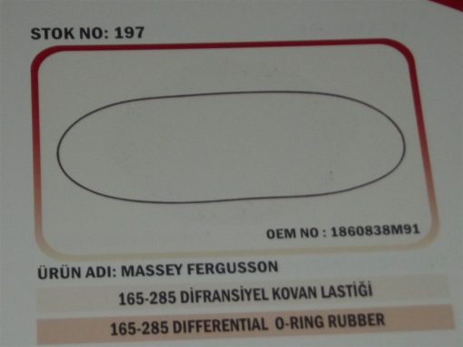 Massey Ferguson 240/255T/285/Hattat-165/65 Diferansiyel Kovan Lastiği (197) Karadeniz 1860838M91 21316