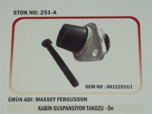 Massey Ferguson 285/3105/398 Kabin Süspansiyon Takozu Ön (251A) Karadeniz 1694719 21407