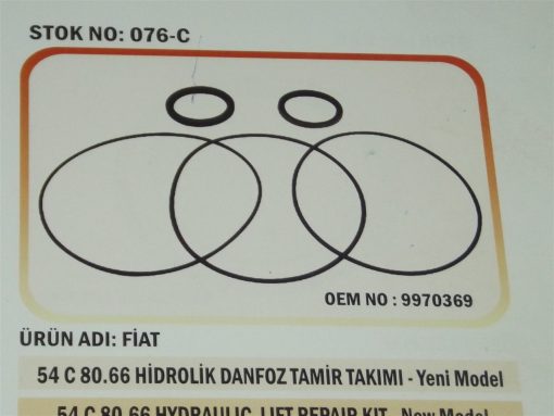 Fiat Traktör 54C/80-66 Hidrolik Direksiyon Beyin Danfoz Lastik Tamir Takımı (Yeni Model) (076-C) Karadeniz 9970369 47101
