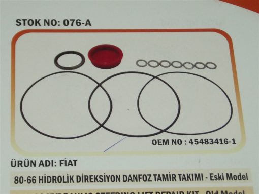 Fiat Traktör 80-66/Mf Hidrolik Direksiyon Danfoz Lastik Tamir Takımı (076-A) Karadeniz 45483416-I 47106