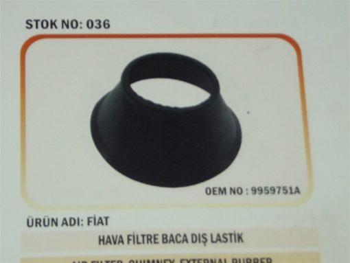 Fiat Traktör 480/450/640 Hava Filtre Dış Boğaz Lastiği (036) Karadeniz 9959751A 47162