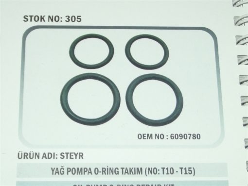 Steyr 768/8073 Yağ Pompa Oring Lastik Tamir Takımı (305) Karadeniz 60900700080 65093